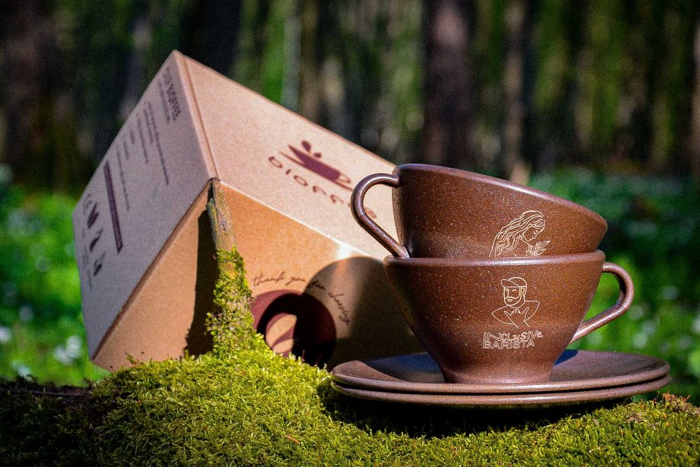 MADE FROM COFFEE | 4x Zestaw filiżanka z fusów kawy i biomateriału
