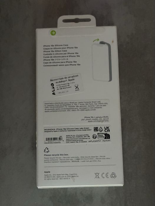 Silikonowe etui Apple dla iPhone'a 16e (Lake Green)