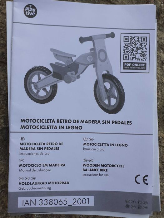Bicicleta de Equilíbrio Playtive Semi-nova para desocupar espaço
