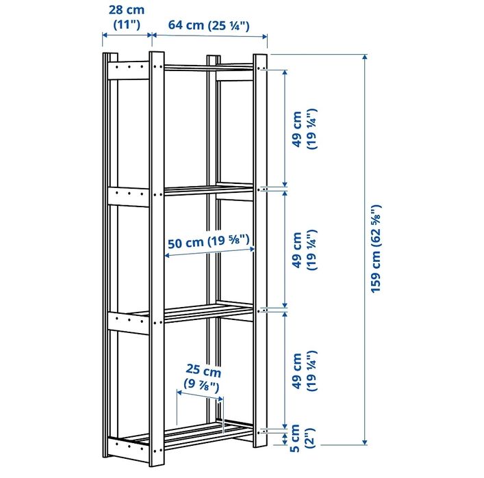 Estante IKEA ALBERT em pinho