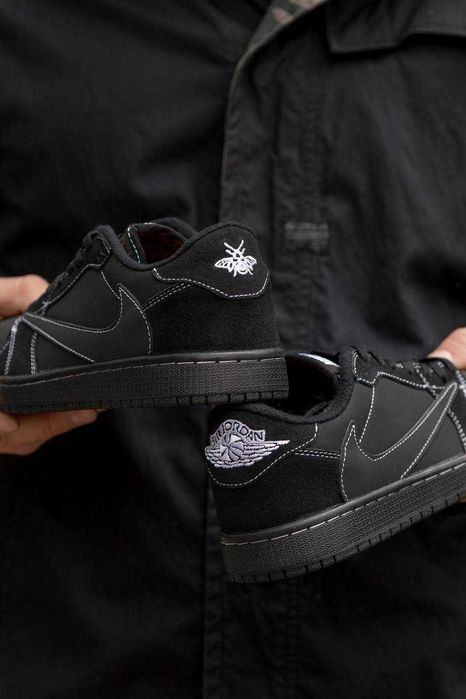 Кроссовки Nike Air Jordan Retro 1 Low x Travis Scott OG Black Phantom