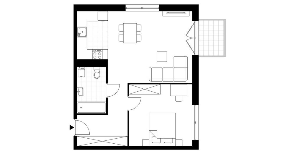 2-pokojowe mieszkanie 53 m² + balkon Bezpośrednio - View 2