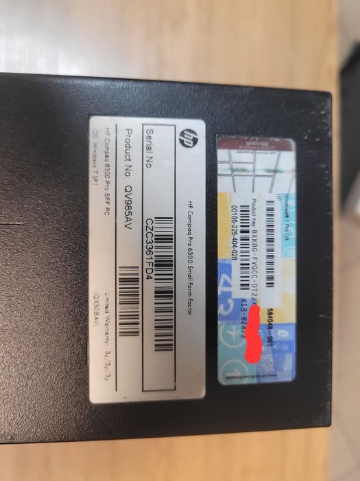 HP Compaq Pro 6300 Small Factor, i3, 8GB Ramu - sprawny, bez dysku