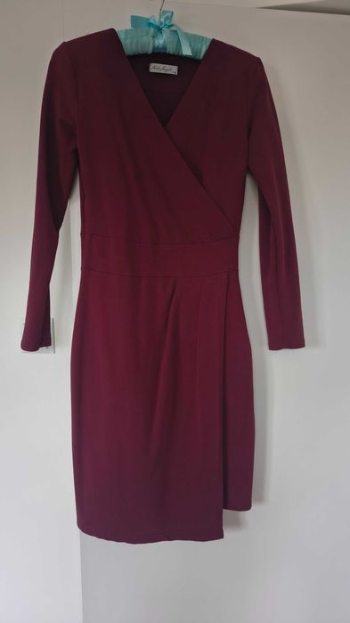 Karolina Garczyńska 34/36 midi sukienka bordo