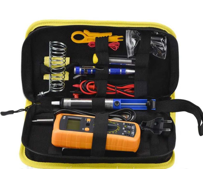 Набір паяльник 60w у папці з мультиметром VC830L та інструментом