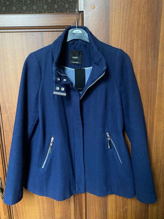 Осіннє коротке пальто Mango S шерсть демисезонна куртка /для вагітних