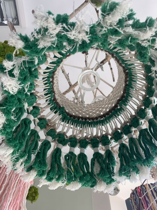 Lampa klosz abażur żerandol boho