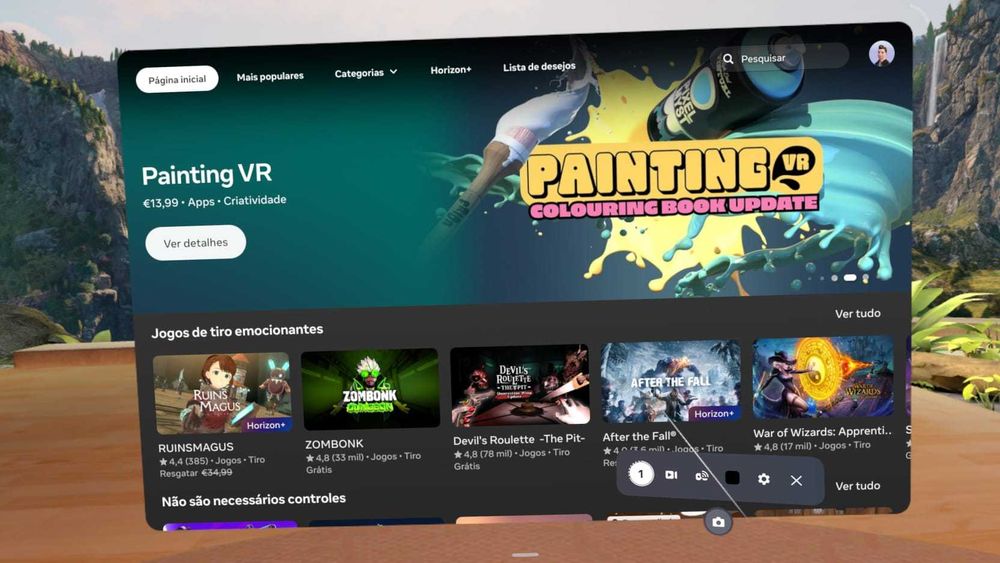 Meta Quest 2 VR + Suporte de Conforto