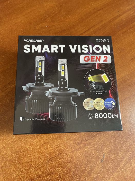 Світлодіодні автолампи smart vision GEN2 H7 8000 L 6500k