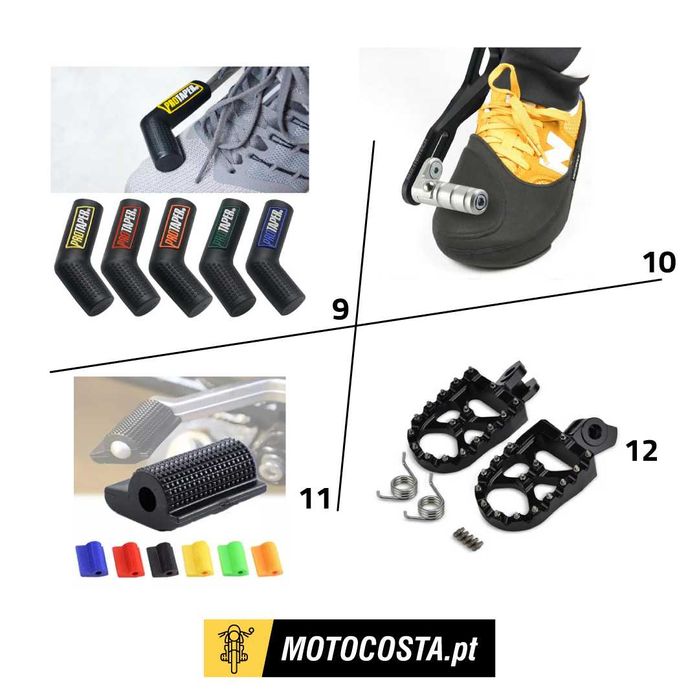 Estribos e Pedais Moto - Pousa Pés e Alavancas - MOTOCOSTA