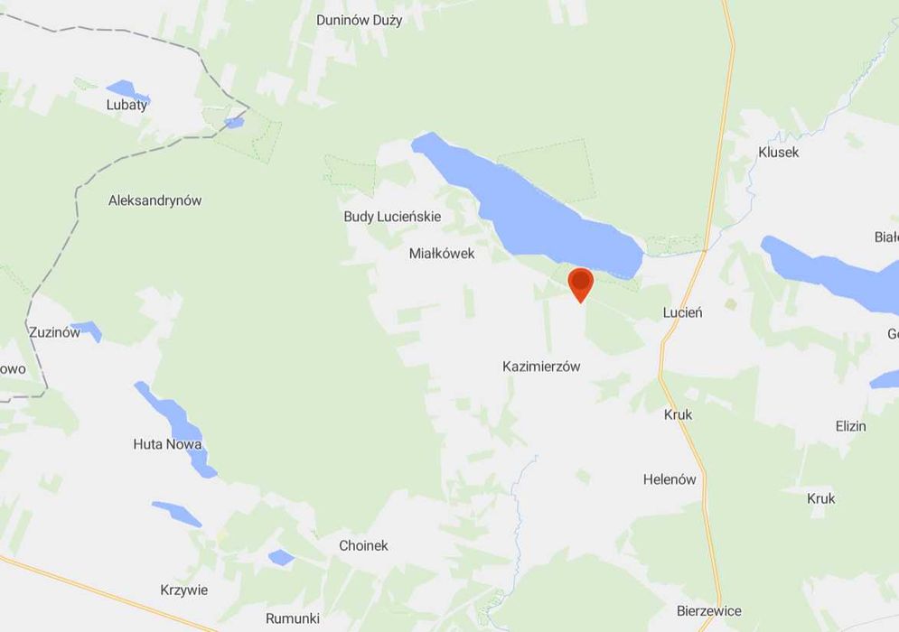 Działka nad jeziorem Lucieńskim