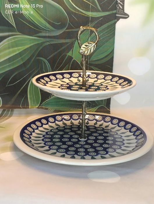 Patera ceramiczna Bolesławiec 2 w 1 27,5 cm ceramika Z.C. Bolesławiec