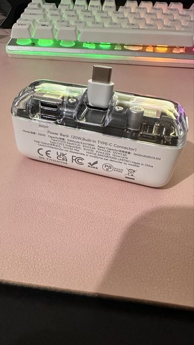 Powerbank 20W USB C Zkapor