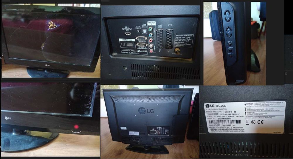 6x Telewizor SamsungLE32R71B,PS50C550G1W,PS42A410C1 LG32LF2510 Philips