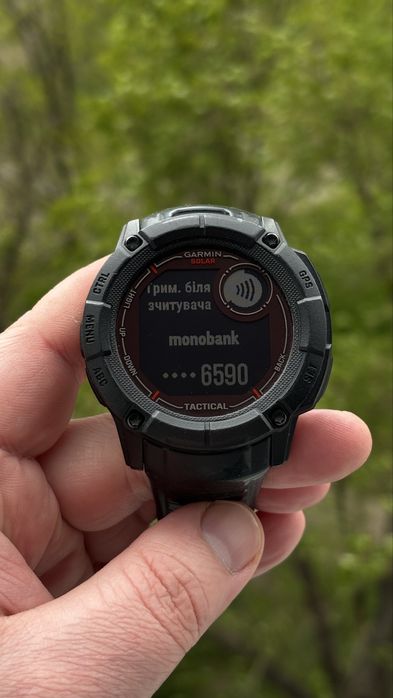 Garmin Instinct 2X Solar Tactical Вбудований ліхтарик Сонячна панель GPS Навігація NFC Оплата Компас Захищені Безліч тренувань Відмінний стан