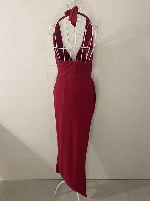 Długa czerwona wieczorowa suknia Club London M/S 38/36