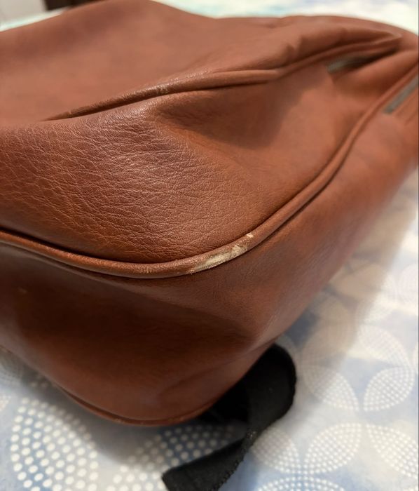 Mochila de couro castanho Misako