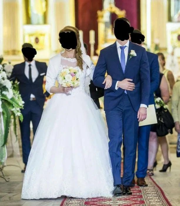 Suknia ślubna princessa rozm 36 biała