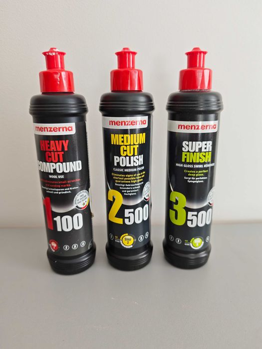 Zestaw past polerskich Menzerna do polerowania samochodu