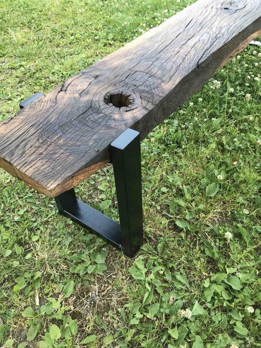 Лавка в стилі лофт з старого дуба