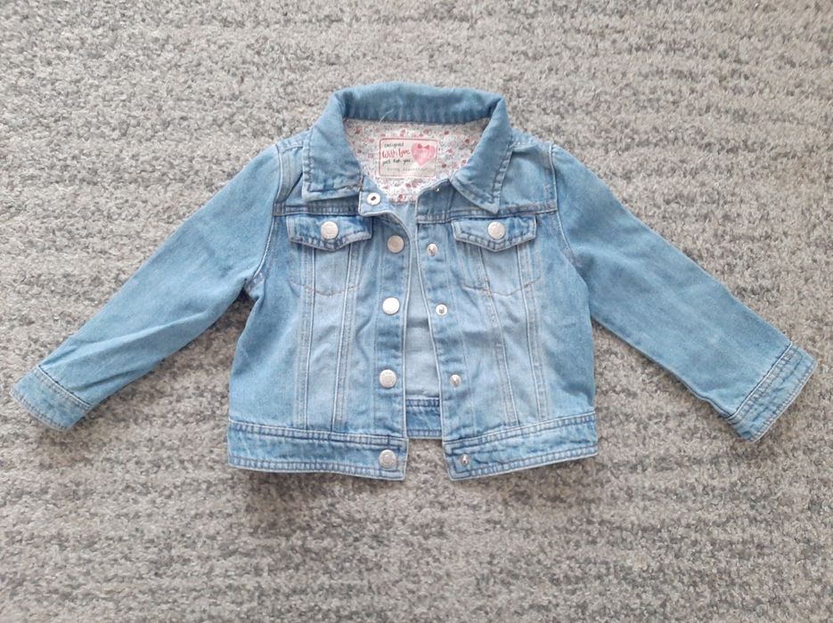 Young Dimension bluza jeans jeansowa niebieska rozmiar 104 cm kwiaty