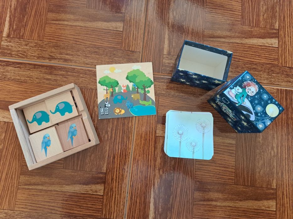 Jogos diversos: jogo da memória dos animais em madeira e cartas ikea