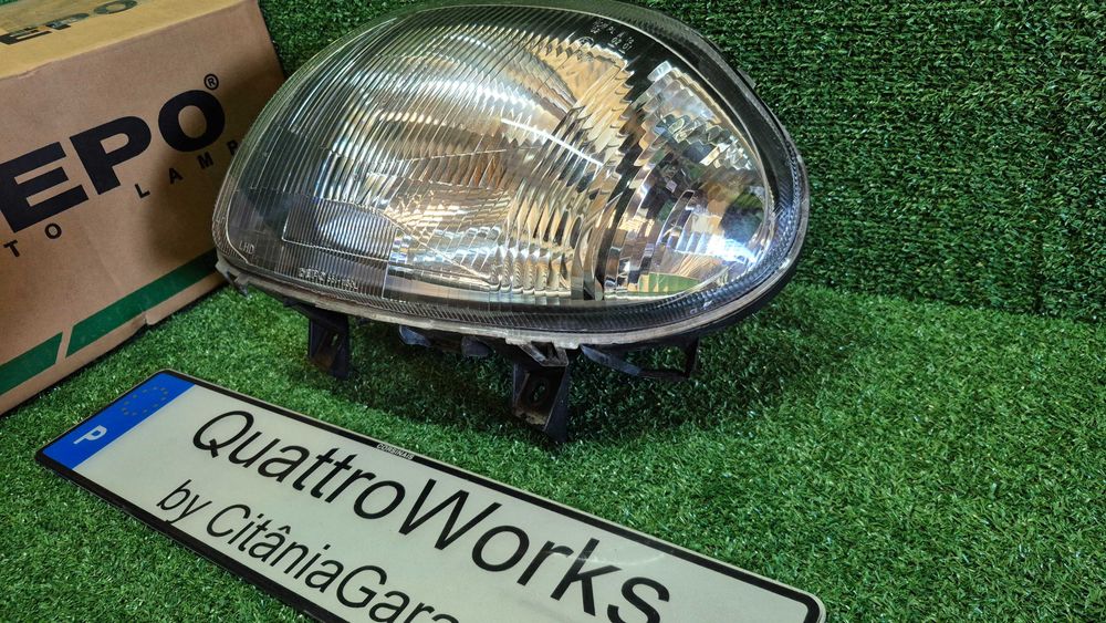 Otica Farol Esquerdo Renault Clio II 1998 a 2001 Ref. 551-1130L-LD-EM USADA DEPO COMO NOVA