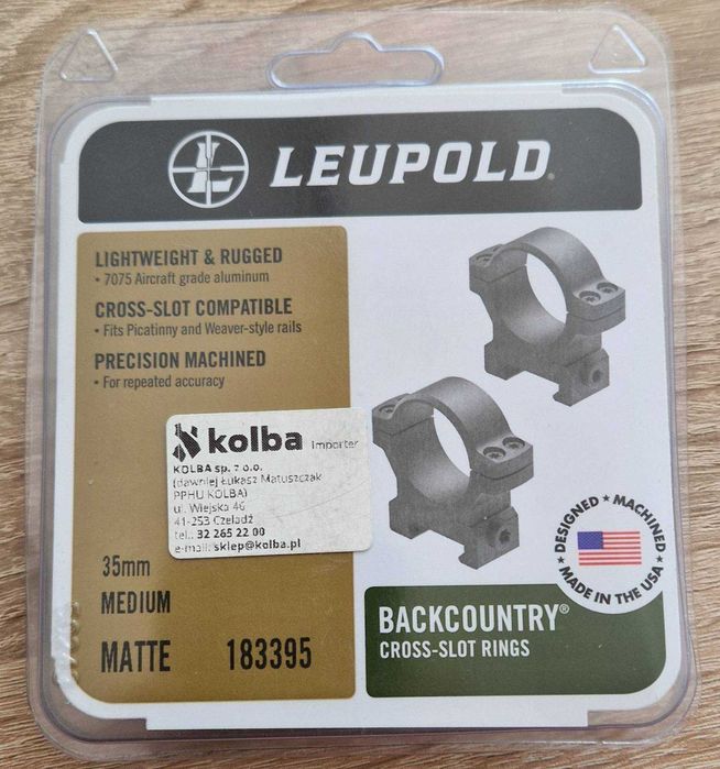 Montaż do lunety celowniczej Leupold BackCountry Cross-Slot 35mm med.