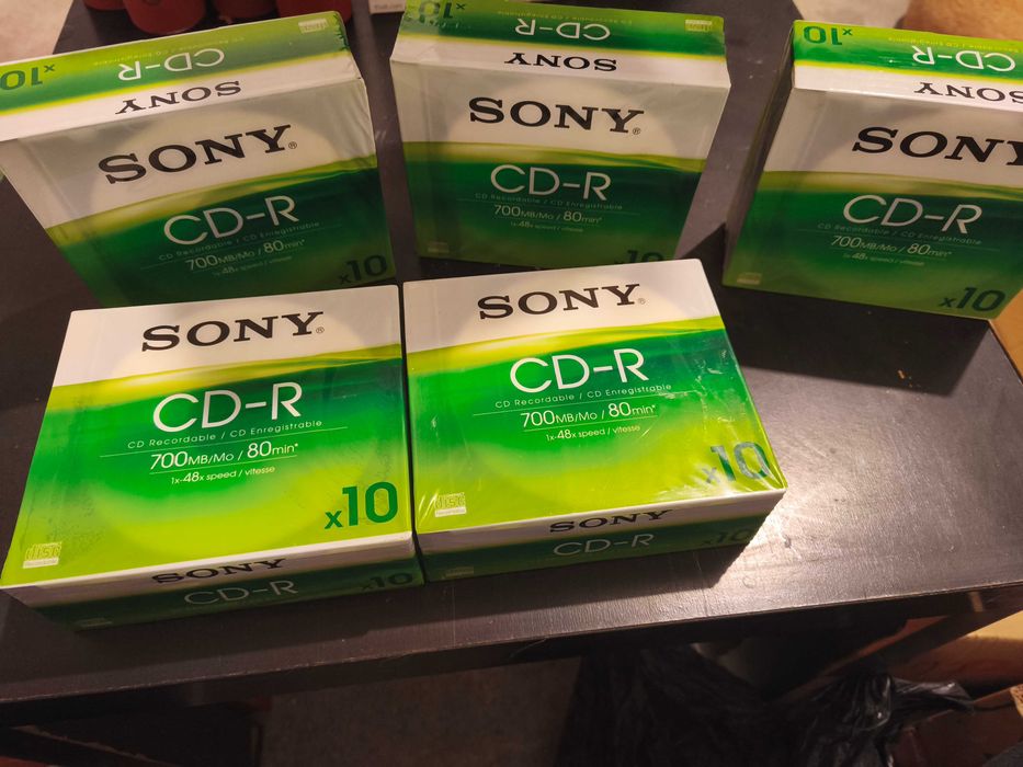 Sony Cd-recorde DVd-r caixas de 10