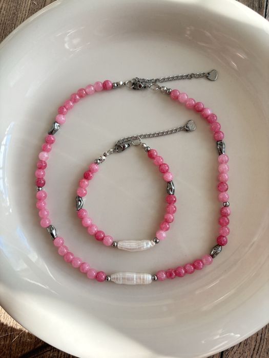 Bizuteria recznie robiona Handmade zestaw