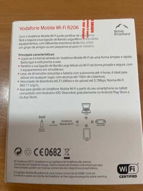 Router Vodafone Wi-Fi R206 – Novo em Caixa Fechada!