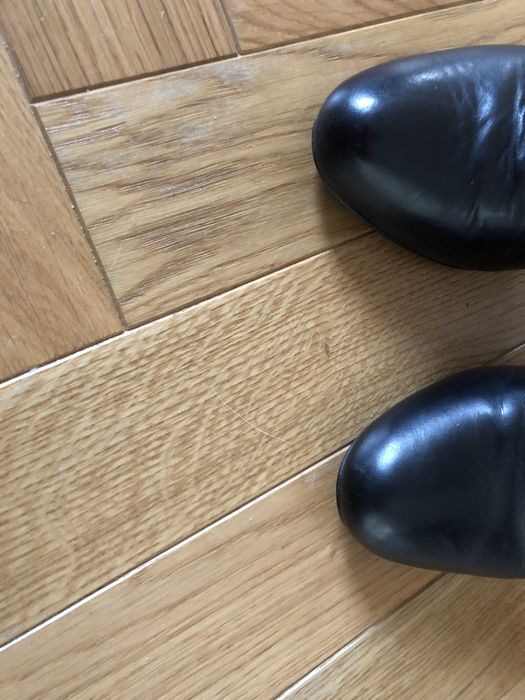 Buty kozaki r. 36 czarne na obcasie szpilce przejsciowe