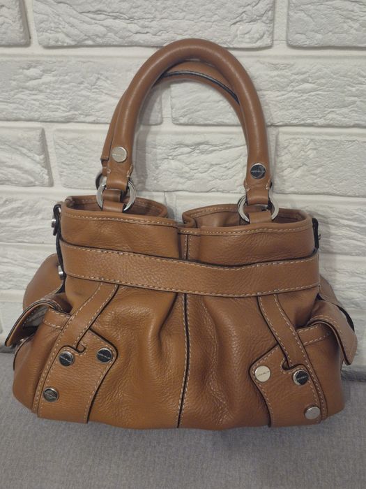 Karen Millen torebka skóra naturalna karmelowy brąz