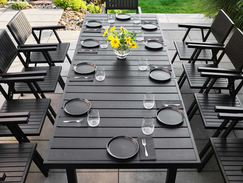Nowoczesny stół ogrodowy rozkładany 180–240cm z kompozytu WPC Polywood 180/240