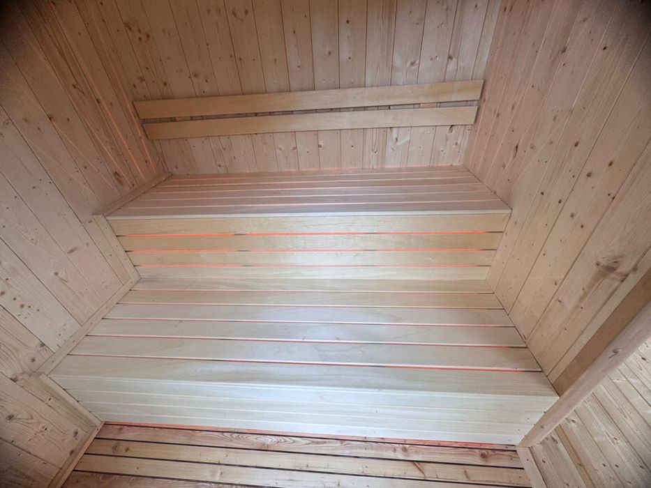 Sauna ogrodowa zewnetrzna Modrzew Huum Harvia