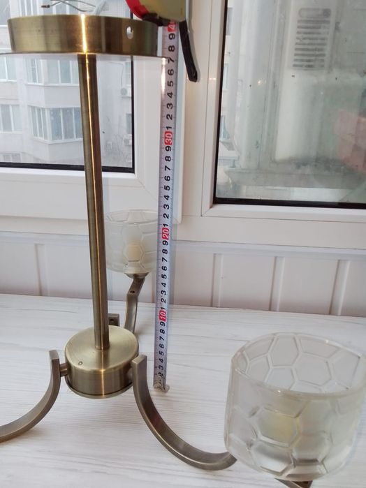 Люстра металл/скло