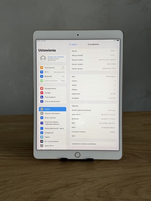 iPad Pro 10.5' 64Gb Cellular + WiFi  Gold