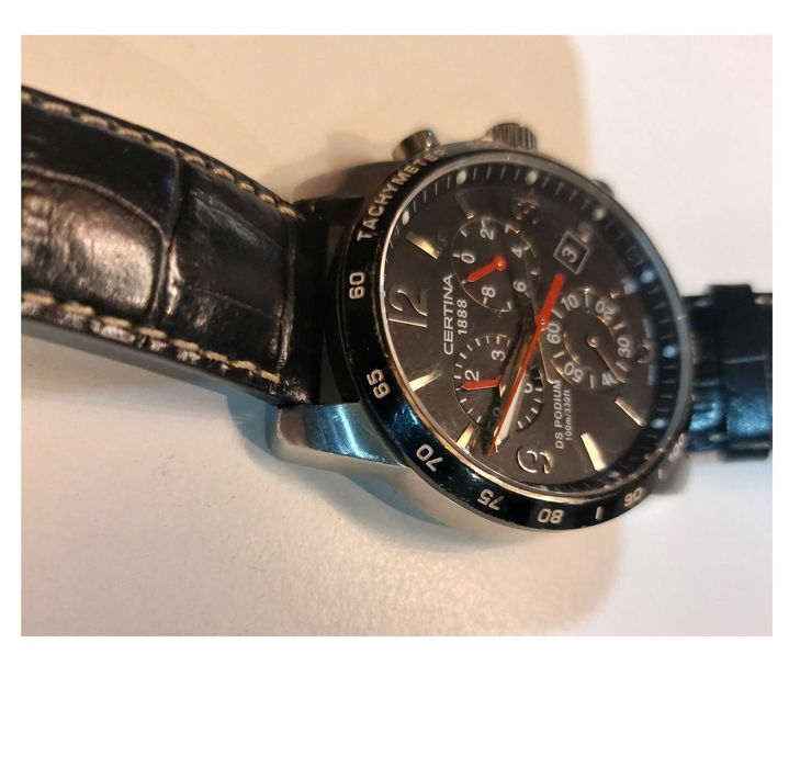 Zegarek Męski CERTINA DS Podium Chronograph 1/10 sec Kwarcowy Czarny