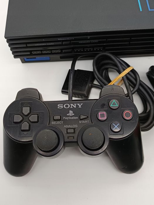 konsola playstation 2 fat + pad + karta pamięci + okablowanie