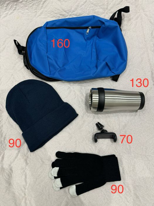 Набір рюкзак шапка перчатки тримач та термачашка