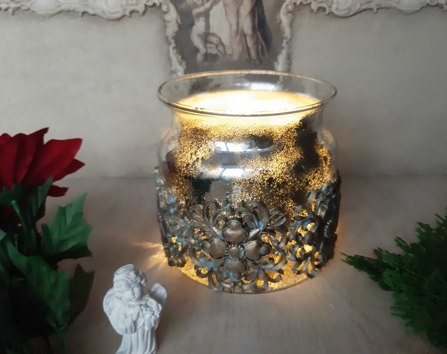 Ваза скляна для  різдва новорічна прикраса подарунок