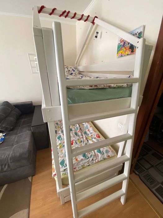 Ліжко двоярусне у вигляді будиночку 80*190