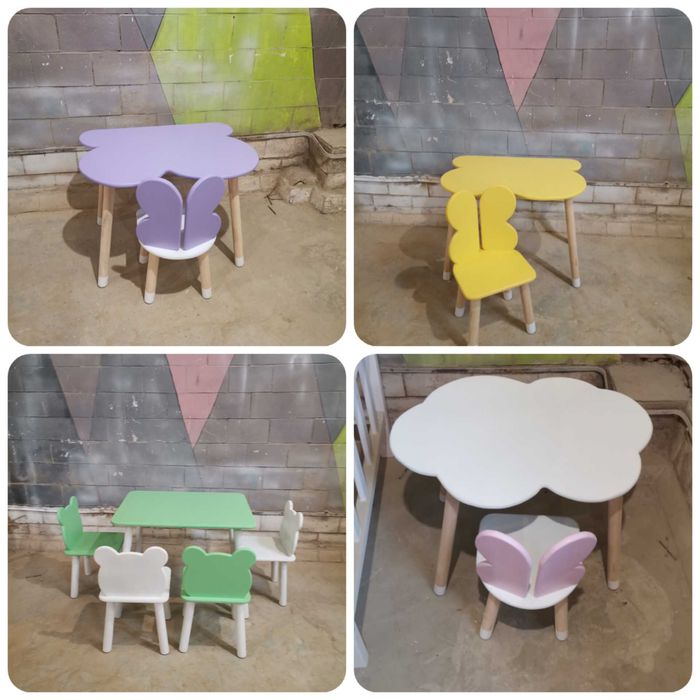 БЕЗКОШТОВНА ДОСТАВКАСтіл, столик, і стільчик набір дитячий столик меб