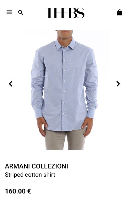 Брендова сорочка Armani Collezioni оригінал / Чоловіча рубашка XL (42 / 16½)