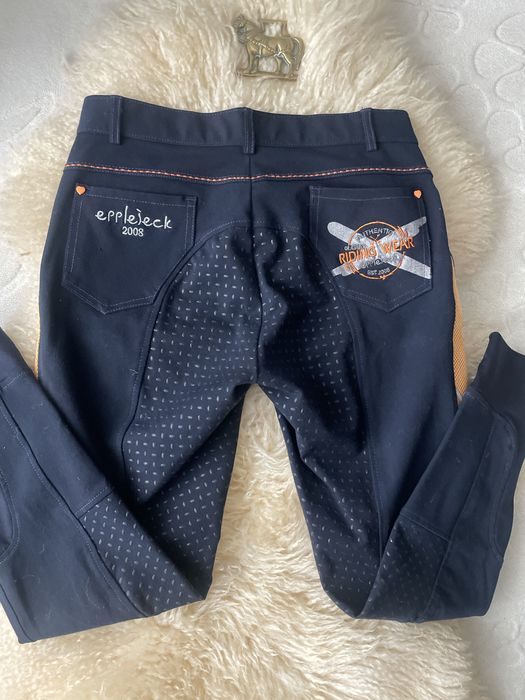 Унисекс бриджи с силиконовой  леей Epplejeck Riding Wear на 48 размер