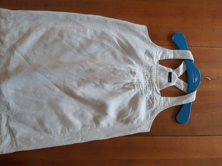 Next fenomenalna, nowa sukienka lniana premium white r XL i 42 - 44