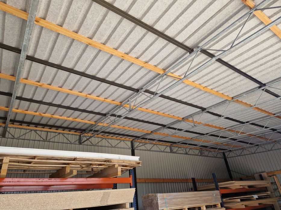 Konstrukcja wiata 6.3m×12.6m, na auta, traktor, kombajn# Okazja