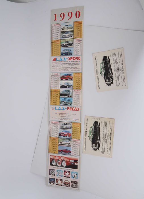 Automobília - Lotes de postais fotos e calendários