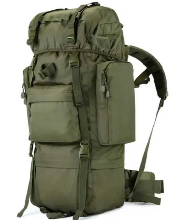 Рюкзак похідний тактичний каркасний 80-85л Мультик Олива Чорний Койот