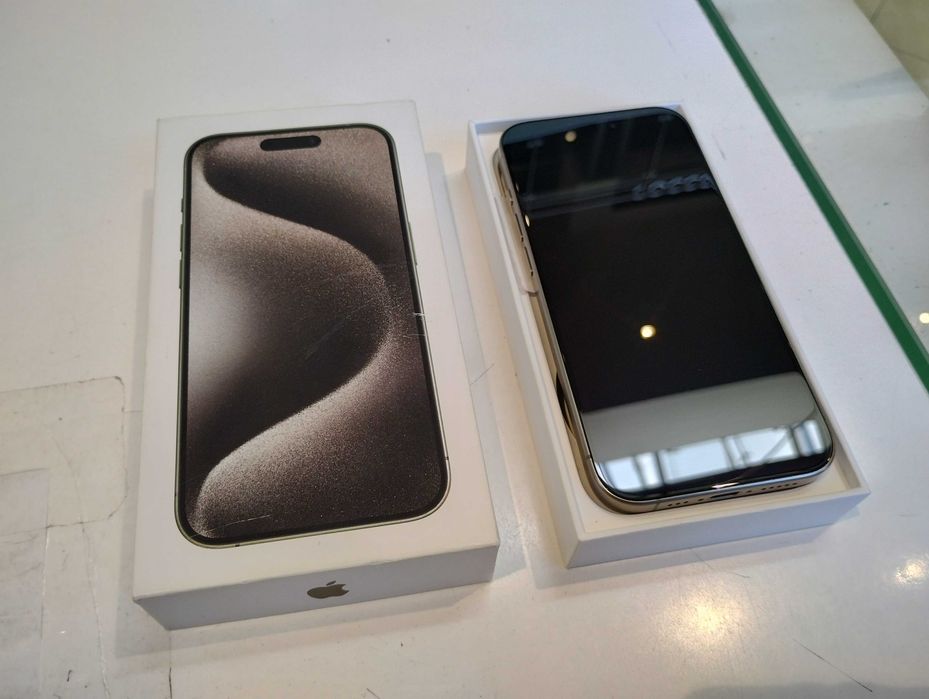 Jak nowy!!! Iphone 15 pro 128gb natural titanium -sklep-